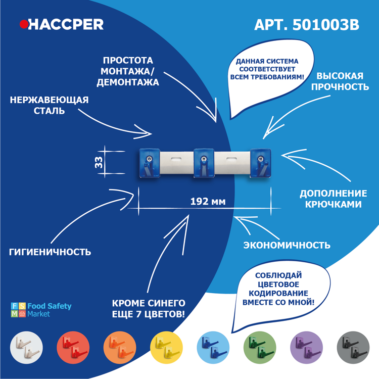 Органайзер настенный HACCPER Control Point для 3 предметов, арт. 501003